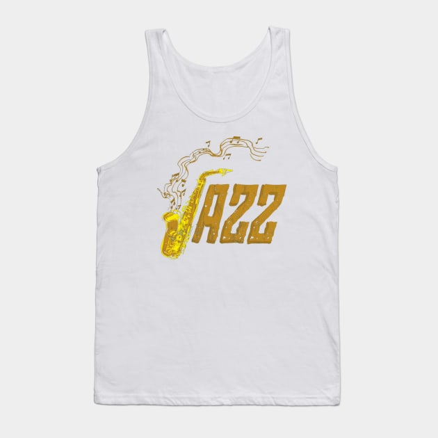 Saxophone Day Jazz Music Band Orchestra Jam Session Tank Top by tanambos